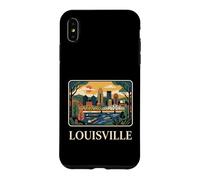 Carcasa para iPhone XS MAX Arte Urbano Retro del Skyline River Bridge de Louisville, Kentucky