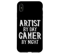 Carcasa para iPhone XS MAX Artist by Day Gamer by Night Video Game Graphic Art Gaming