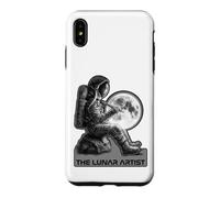 Carcasa para iPhone XS MAX Astronauta Dibujo Luna Sketch Espacio Artista Gráfico