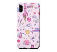 Carcasa para iPhone XS MAX Astronauta Narval Mapache Unicornio UFO Ciencia ficción Nave Espacial Galaxia