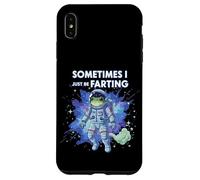 Carcasa para iPhone XS MAX Astronauta Rana A Veces Solo Estar Pedos Divertido Espacio Meme