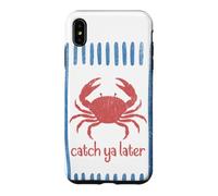 Carcasa para iPhone XS MAX Atrapa ya más Tarde Cangrejo Sailorcore Fishermencore