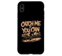 Carcasa para iPhone XS MAX Atrápame si Puedes Andar en Bicicleta | Divertido Equipo Retro para Ciclistas