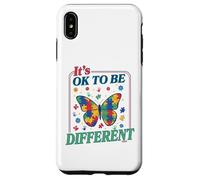 Carcasa para iPhone XS MAX Autism It's Ok To Be Different Butterfly Puzzle Kid Teacher