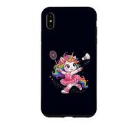 Carcasa para iPhone XS MAX Bádminton Unicornio Arco Iris Kawaii Girls Shuttle
