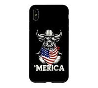 Carcasa para iPhone XS MAX Bandana Barral Racer con la Bandera Estadounidense de Rodeo Cowboy Country