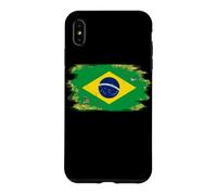 Carcasa para iPhone XS MAX Bandera de Brasil Orgullo Brasileño Ilustrado Grunge Tattered