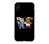 Carcasa para iPhone XS MAX Bandera de Colombia y Corea del Sur Raíces Colombo-Coreanas