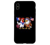 Carcasa para iPhone XS MAX Bandera de Francia y Estados Unidos Raíces