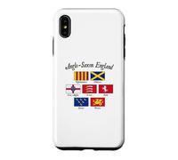 Carcasa para iPhone XS MAX Bandera de los reinos anglosajones de Inglaterra con Letras Negras
