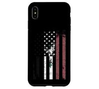Carcasa para iPhone XS MAX Bandera de Siria angustiada sobre Bandera Americana
