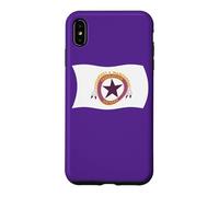 Carcasa para iPhone XS MAX Bandera Ondulada de la Tribu Wampanoag Squanto India nativa Americana