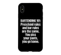 Carcasa para iPhone XS MAX Bartender Bartending 101 - Reglas de Barra Preescolar, Color Blanco