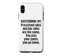 Carcasa para iPhone XS MAX Bartender Bartending 101 - Reglas de Barra Preescolar, Color Negro