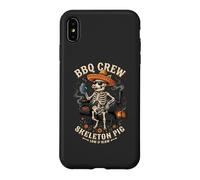 Carcasa para iPhone XS MAX BBQ Crew Skeleton Pig Grill Beer Sombrero Gafas de Sol 2