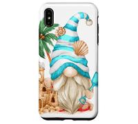 Carcasa para iPhone XS MAX Beach Lover with Flip Flops and Sand Castle Funny GNOME