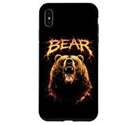 Carcasa para iPhone XS MAX Bear Heavy Metal 80s Rock Music Metalhead Guitarra eléctrica