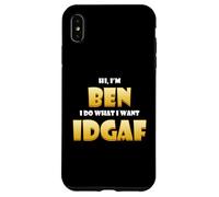 Carcasa para iPhone XS MAX Ben Costume Idgaf Cute Personalized First Name Benjamin Bens