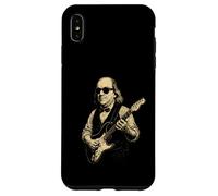 Carcasa para iPhone XS MAX Ben Franklin Tocando la Guitarra Divertido 4 de Julio Retro Vintage