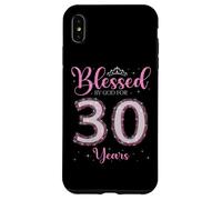 Carcasa para iPhone XS MAX Bendecido por Dios para Personas de 30 años, 30 cumpleaños, 30 cumpleaños