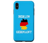 Carcasa para iPhone XS MAX Berlín Alemania Vintage Alemania Bandera Mapa Diseño