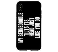 Carcasa para iPhone XS MAX Bernedoodle Dog Lover Tilt Head Funny Cute Men Women