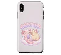 Carcasa para iPhone XS MAX Besties Axolotl Capybara Bubble Tea Lindo Kawaii Anime Animal