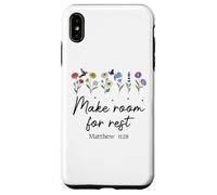 Carcasa para iPhone XS MAX Bible Verse Matthew 11 28 Make Room for Rest Trust God Jesus
