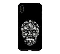 Carcasa para iPhone XS MAX Bicicleta Mecánico Cráneo Ciclismo Vector Línea Arte