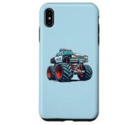 Carcasa para iPhone XS MAX Big Wheels Police Car Vehicle Kids Boys Monster Truck