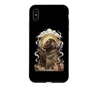 Carcasa para iPhone XS MAX Bigfoot Rezando Coqueta Católica Sagrada Vintage Rosario Arco