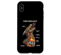 Carcasa para iPhone XS MAX Biología del Fuego Dragón Nerd Anatomía Diagrama de Ciencias Míticas