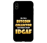 Carcasa para iPhone XS MAX Bitcoin Collector Costume Idgaf Meme BTC Mining Gear Bitcoin