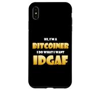 Carcasa para iPhone XS MAX Bitcoin Idgaf Meme Cute Blockchain Costume BTC Bitcoiner