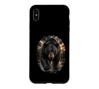 Carcasa para iPhone XS MAX Black Bear Mountain Wilderness Wildlife, Amante de los Osos