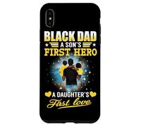 Carcasa para iPhone XS MAX Black Dad A Son's First Hero A Daughter's First Love Fathers