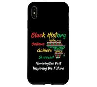 Carcasa para iPhone XS MAX Black History Believe Achieve Achieve Succeed African Men Women Kids