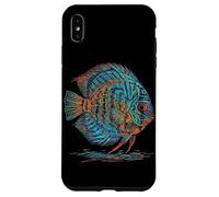 Carcasa para iPhone XS MAX Blue Discus Fish Acuario Fishkeeper