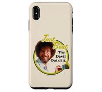 Carcasa para iPhone XS MAX Bob Ross Just Beat The Devil out of It