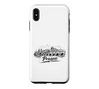 Carcasa para iPhone XS MAX Bosquejo de Paisaje Urbano del Puente de Carlos de Pr