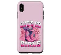 Carcasa para iPhone XS MAX Bota Cowboy Western Cowgirl Pink Leopard Let's Go Girls