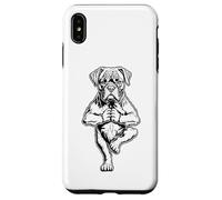 Carcasa para iPhone XS MAX Bóxer Yoga Cachorro Pogi Divertida Postura de árbol Vrikshasana