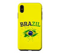 Carcasa para iPhone XS MAX Brasil Flag Brazil Kids Womens Mens Retro Brazilian Souvenir