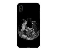 Carcasa para iPhone XS MAX Bruja Luna Llena Espeluznante Terror místico Halloween brujería