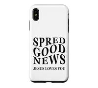 Carcasa para iPhone XS MAX Buenas Noticias Jesus Loves You Inspiring Christian Back Print