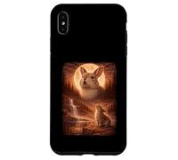 Carcasa para iPhone XS MAX Bunny Howling At Moon Vintage Funny Mystic