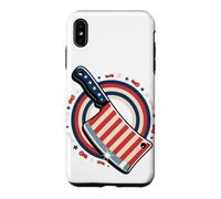 Carcasa para iPhone XS MAX Butcher American Flag Meat Cutter Cleaver Patriotic