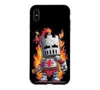 Carcasa para iPhone XS MAX Caballero Guapo con Espada y Llamas para los Amantes del Reino