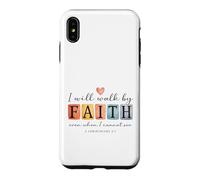 Carcasa para iPhone XS MAX Caminaré por Faith Christian Bible Verse Design