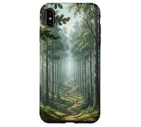 Carcasa para iPhone XS MAX Camino Bosque Escena Naturaleza Sereno Bosque Sendero Árbol